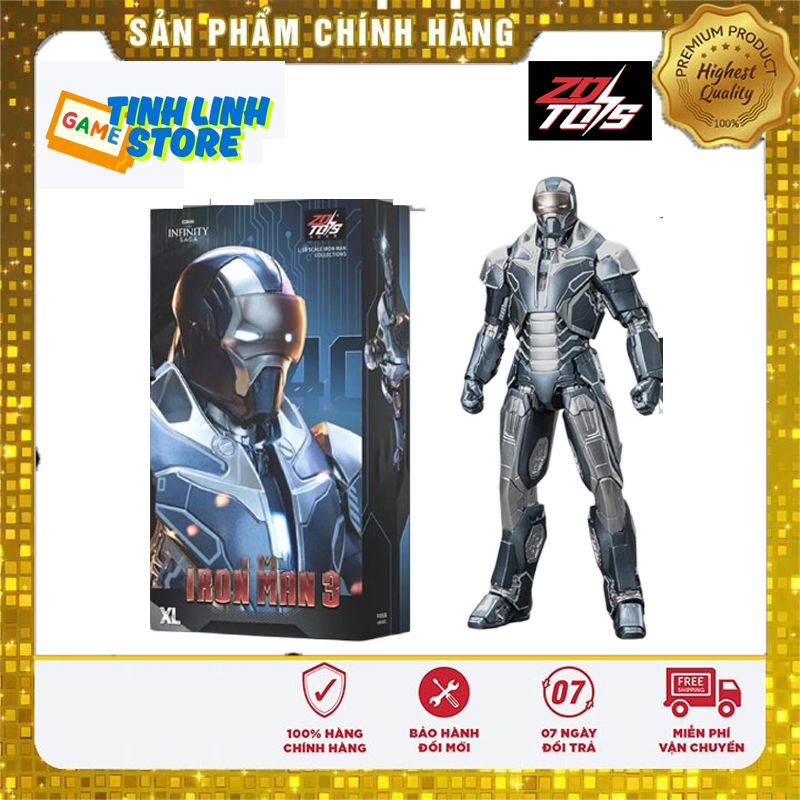 Mô Hình ZD Toys Iron Man Mark 40 MK40 Shotgun - Iron Man 3 7 inch 18cm (Chính Hãng)