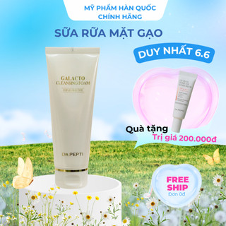 Sữa rửa mặt dưỡng ẩm dr.pepti galacto cleansing foam sạch sâu da dầu mụn kiểm soát nhờn 110ml