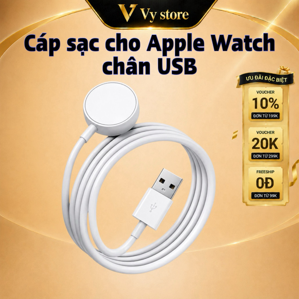Sạc không dây cho Apple Watch se / 6 / 5 / 4 / 3 , cáp sạc apple watch se / 6 / 5 / 4 / 3 / se2