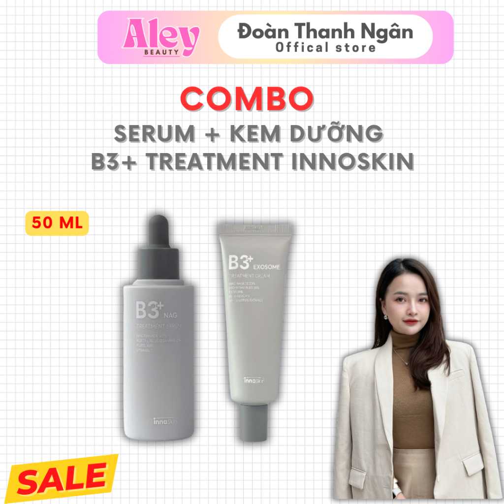 [ COMBO INNOSKIN ] 1 Serum B3 NAG & 1 Kem dưỡng B3+ Exosome