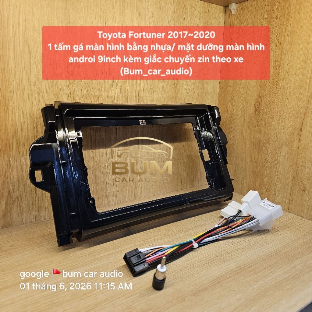 Fortuner 2017 - 2020 ~ Mặt duỡng màn hình Android 9inch dành cho xe toyota Fortuner 2017 - 2024