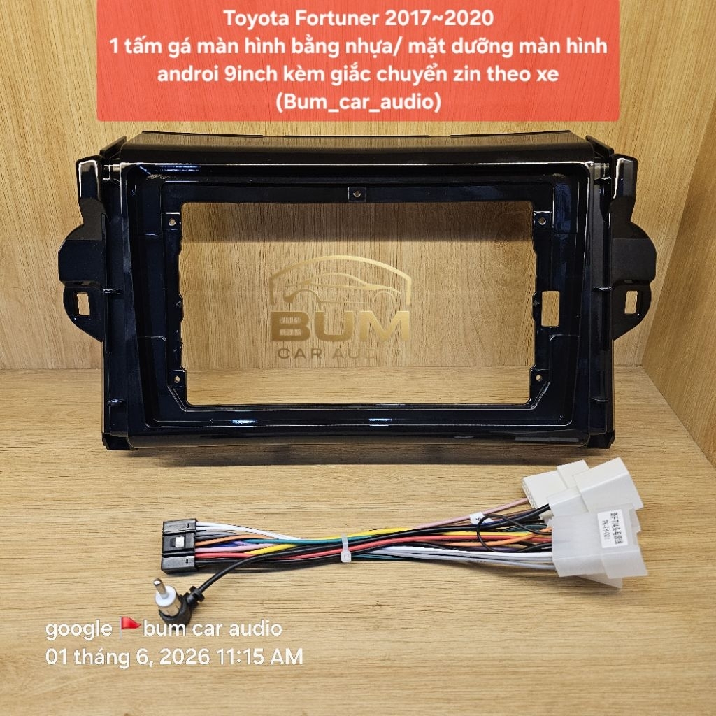 Fortuner 2017 - 2020 ~ Mặt duỡng màn hình Android 9inch dành cho xe toyota Fortuner 2017 - 2020