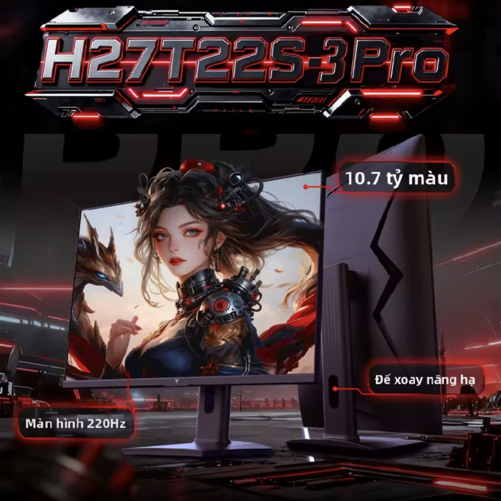 Màn hình KTC H27t22S bản thường và pro 27inch 2k 220hz Fast ips delta <2 chơi game và làm việc
