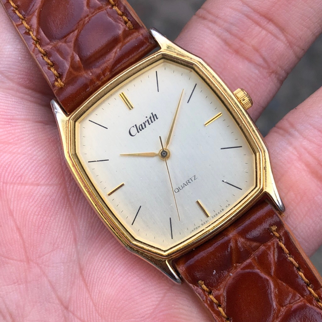 Đồng hồ Nam Nữ Citizen Vega dáng TANK dây da