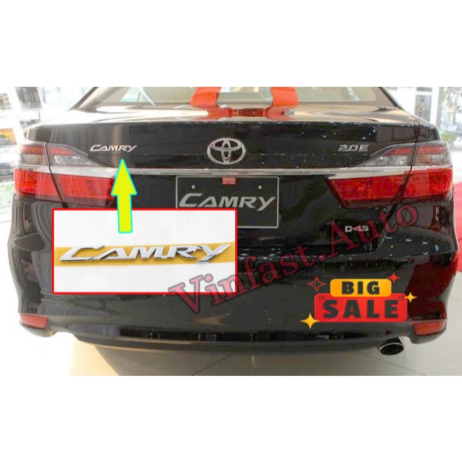 Logo Chữ nổi Camry Dán Đuôi Xe Toyota Camry - Decal Chữ Camry Dán Phía Sau Cốp Xe Toyota Camry