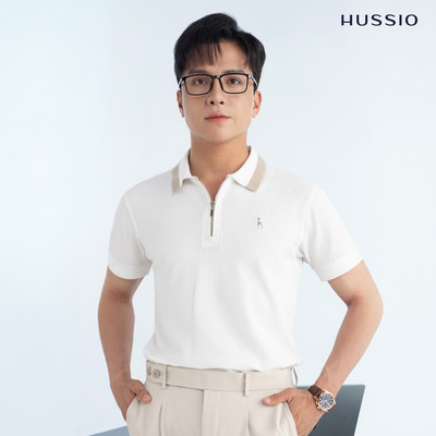 [New T6] Áo polo nam SYN, dệt kim cao cấp, dày dặn, bền bỉ, cổ Zip sang trọng - HUSSIO
