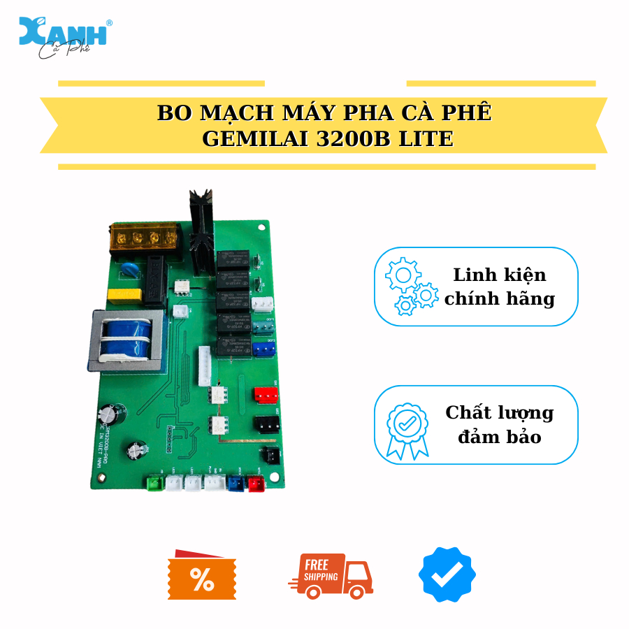 Bo mạch máy pha cà phê Gemilai 3200B Lite - Xanh Cà Phê