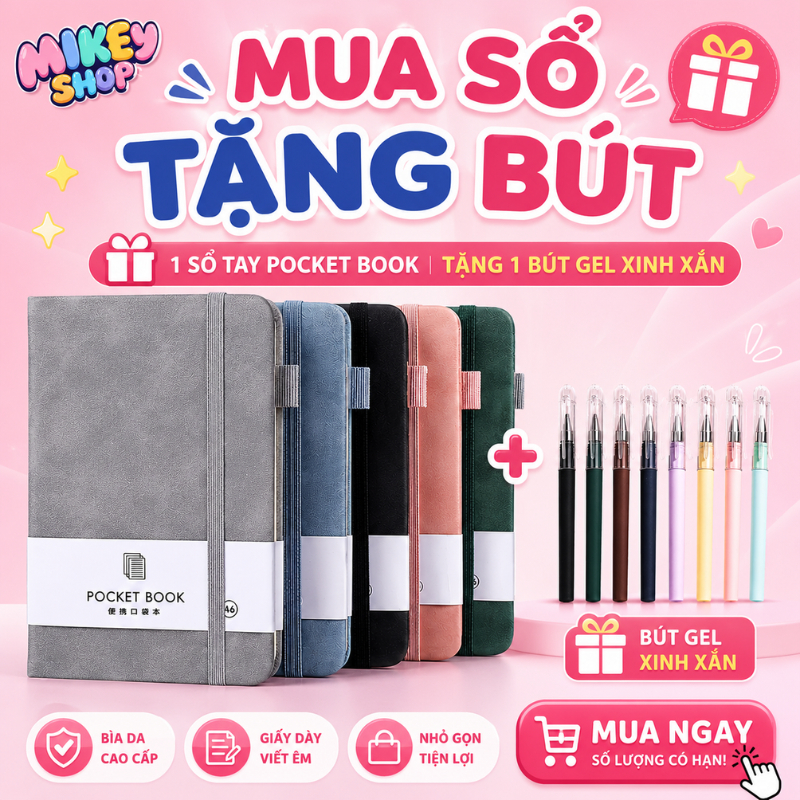 Sổ tay ghi chép mini sổ bằng da A5-A6-A7 200 trang cao cấp notebook tập lên kế hoạch-Minkey
