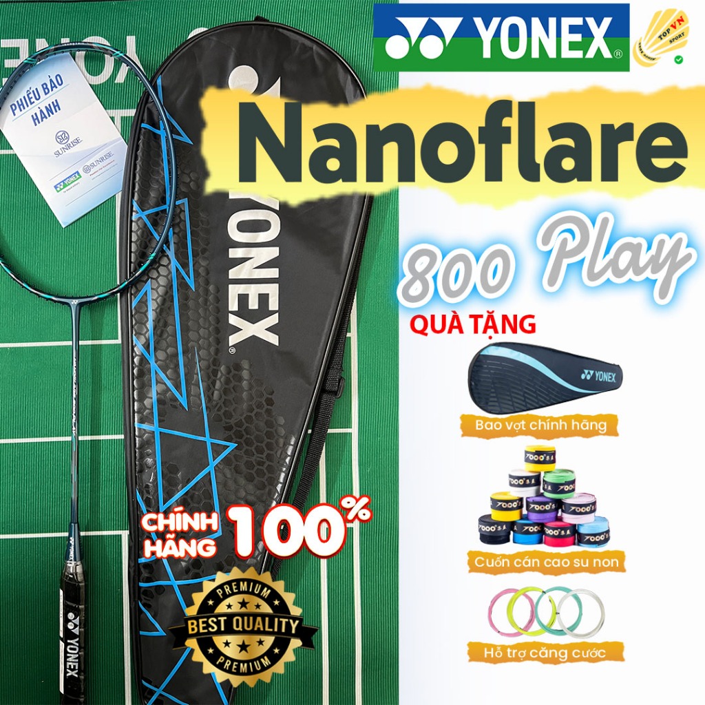 [HỎA TỐC] Vợt Cầu Lông Yonex Nanoflare 800 Play Chính Hãng, Tặng túi+Quấn Cán -Đan cước