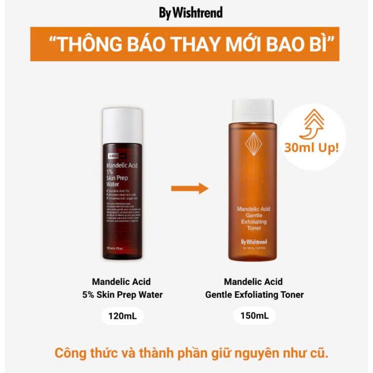 Nước Hoa Hồng Tẩy Tế Bào Chết By Wishtrend Mandelic Acid 5% Skin Prep Water