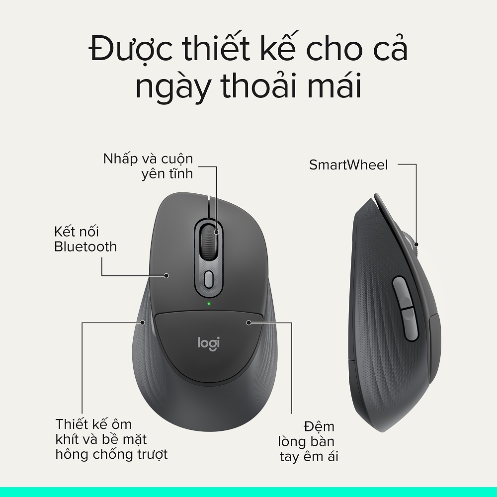 Logitech Signature Comfort Plus M850 L Wireless Mouse - Bluetooth, Palm Cushion | BigBuy360 - bigbuy360.vn