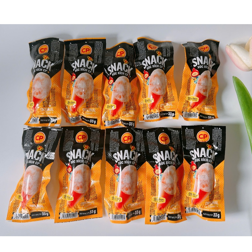 Combo 10 gói Snack Xúc Xích CP Vị Original_ ăn vặt, food, ngon
