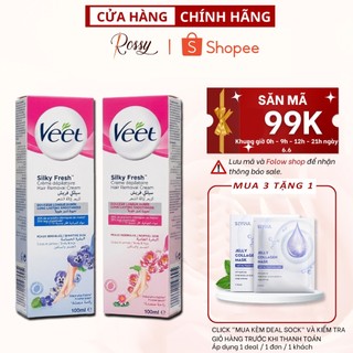 Kem Tẩy Lông Veet Silk & Fresh Hair Removal Cream Kem Tẩy Lông 100MLPháp