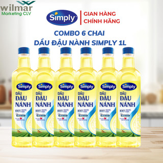 [SIÊU TIẾT KIỆM]  TẶNG QUÀ CHAI DẦU 0.4L   Combo 6 chai Dầu Đậu Nành Simply Nguyên chất 100% 1L