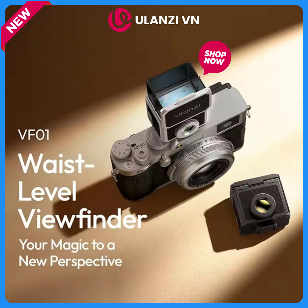 Ulanzi VF01 - Kính Ngắm Quang Học, Ống Nhắm Máy Ảnh Tiêu Cự 28mm Waist-Level Viewfinder Dành Cho Máy