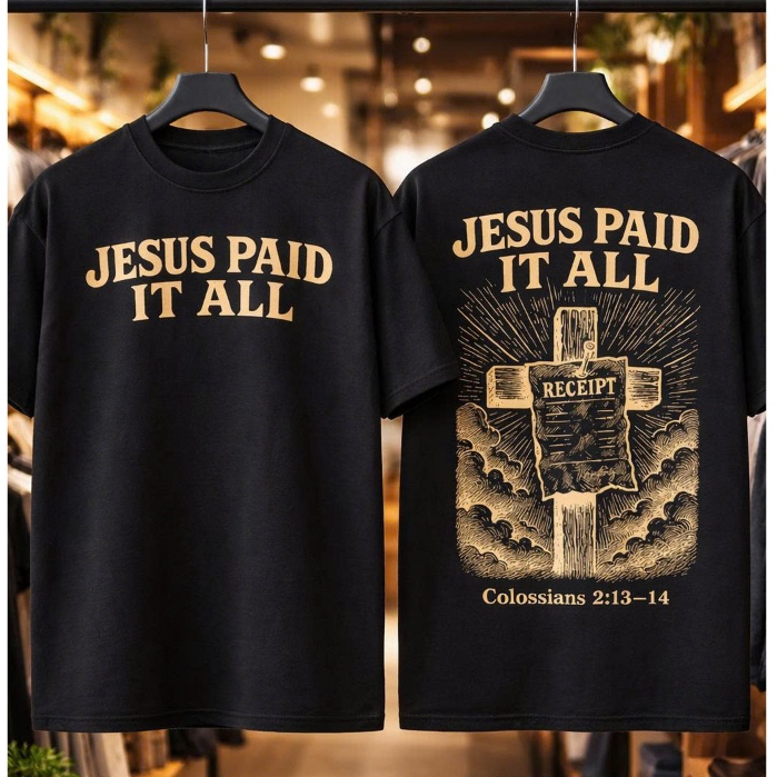 Áo phông JESUS PAID IT ALL Unisex New Smile T-shirt trẻ trung năng ĐộngR