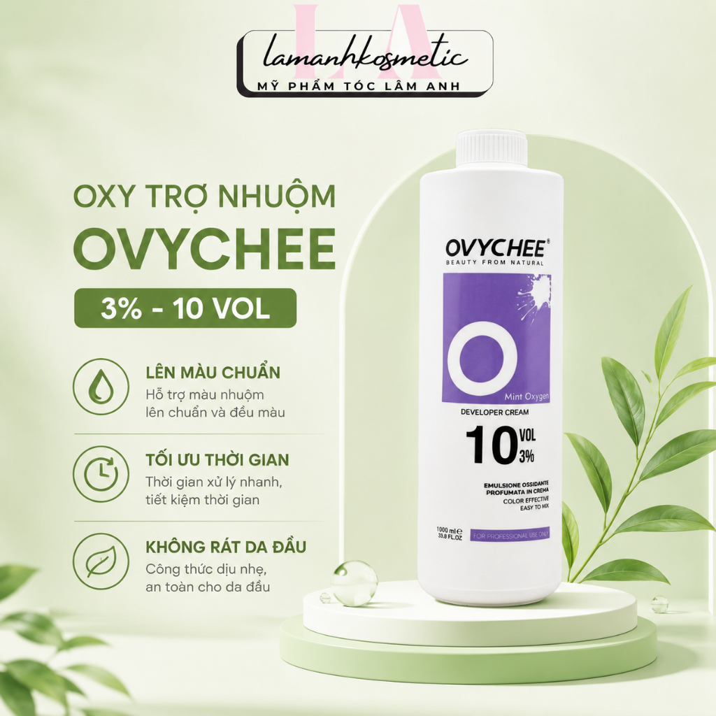 OXY TRỢ NHUỘM HƯƠNG BẠC HÀ OVYCHEE | CHAI 1000ML