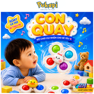 Đồ Chơi Con Quay Spinner Vui Nhộn Cho Bé Bé Xoay Đồ Chơi Bàn Động Vật Combo 3 Món Cốc Hít Dính Tường-Đồ Chơi PUKAPI