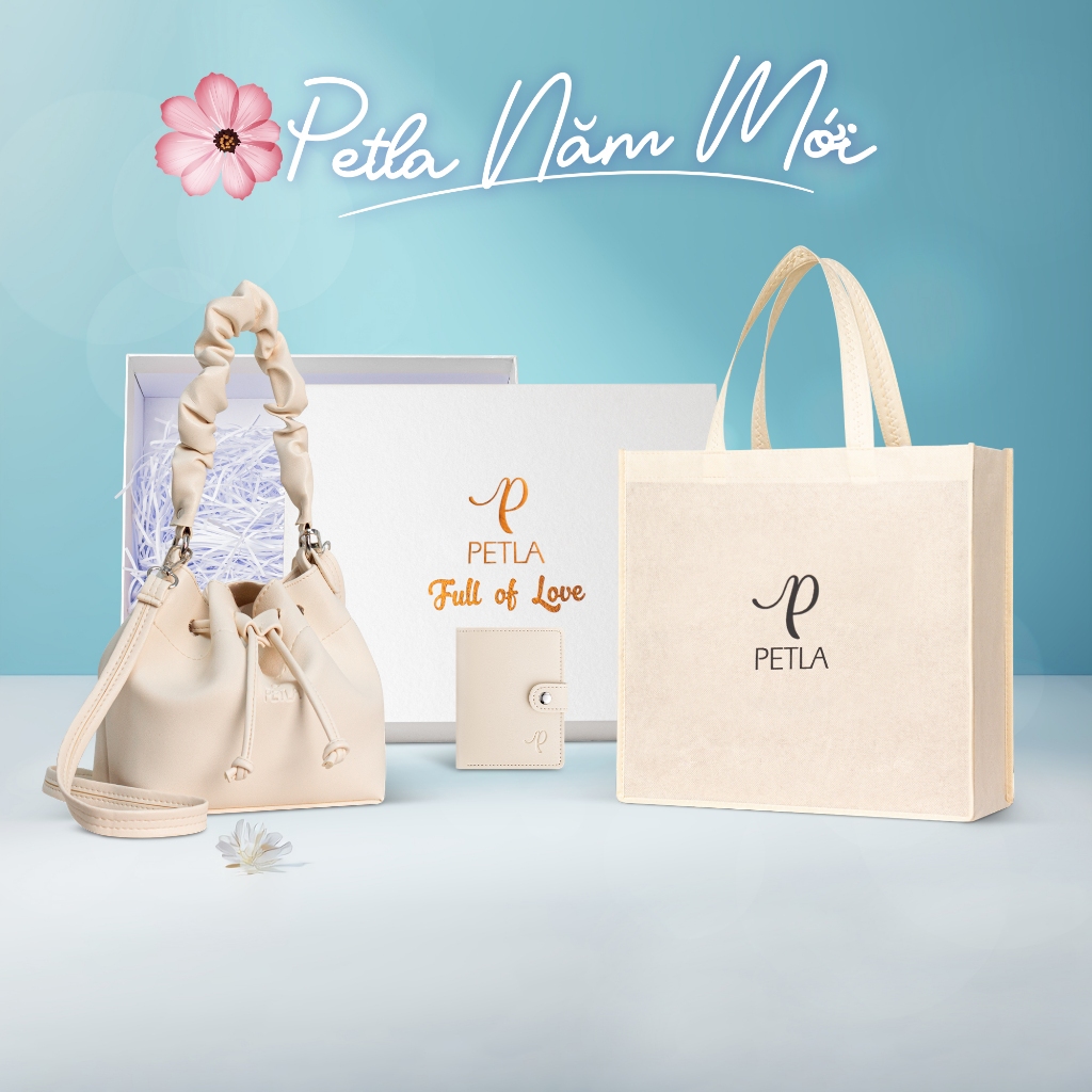 Túi đeo vai da nữ dây rút Petla LN09