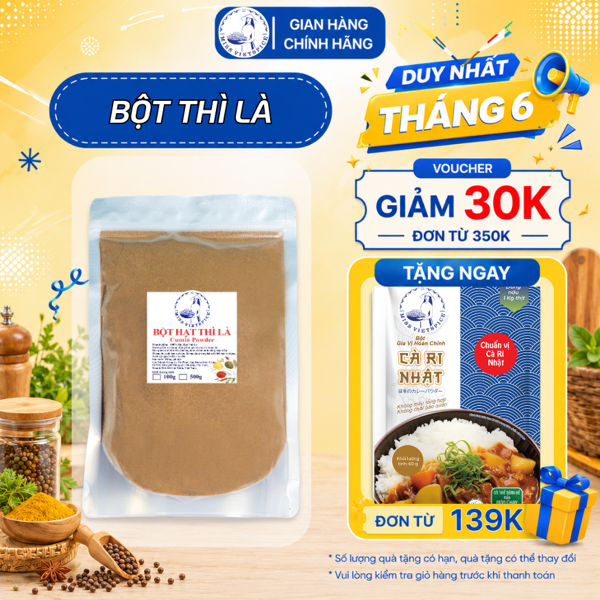 Bột thì là (cumin powder) xay mịn pemium nguyên chất Miss Vietspice