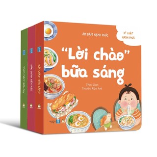 Bộ sách Bữa ăn hạnh phúc 3 cuốn Bồi cứng - Sách thơ cho bé 0-3 tuổi