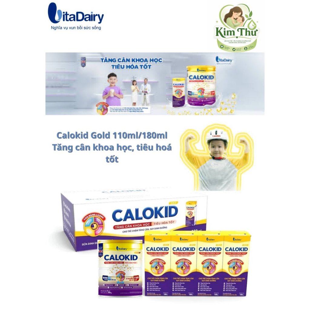 Sữa Pha Sẵn CaloKid Vitadairy 110ml – Bổ Sung Năng Lượng, Hỗ Trợ Tăng Cân Cho Trẻ