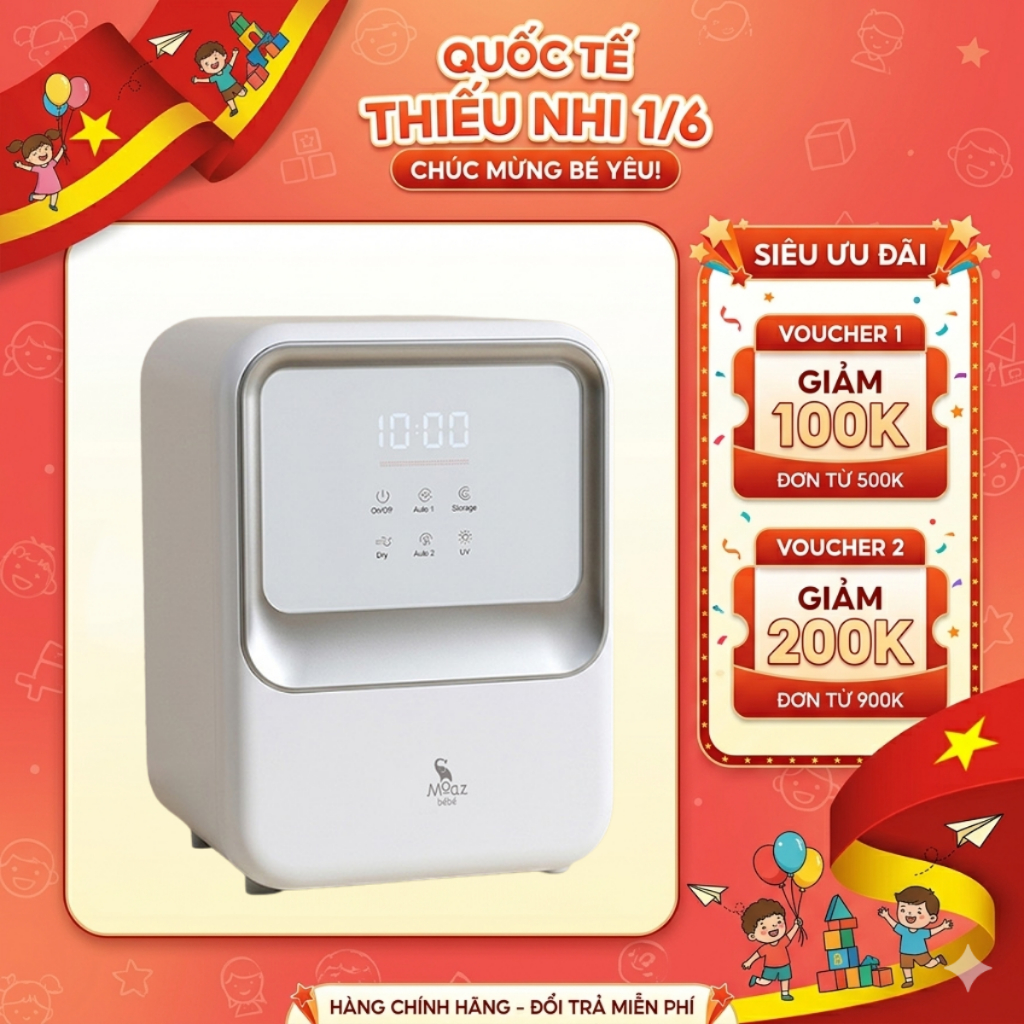 Máy tiệt trùng sấy khô UVC PLASMA ION Moaz BéBé MB113