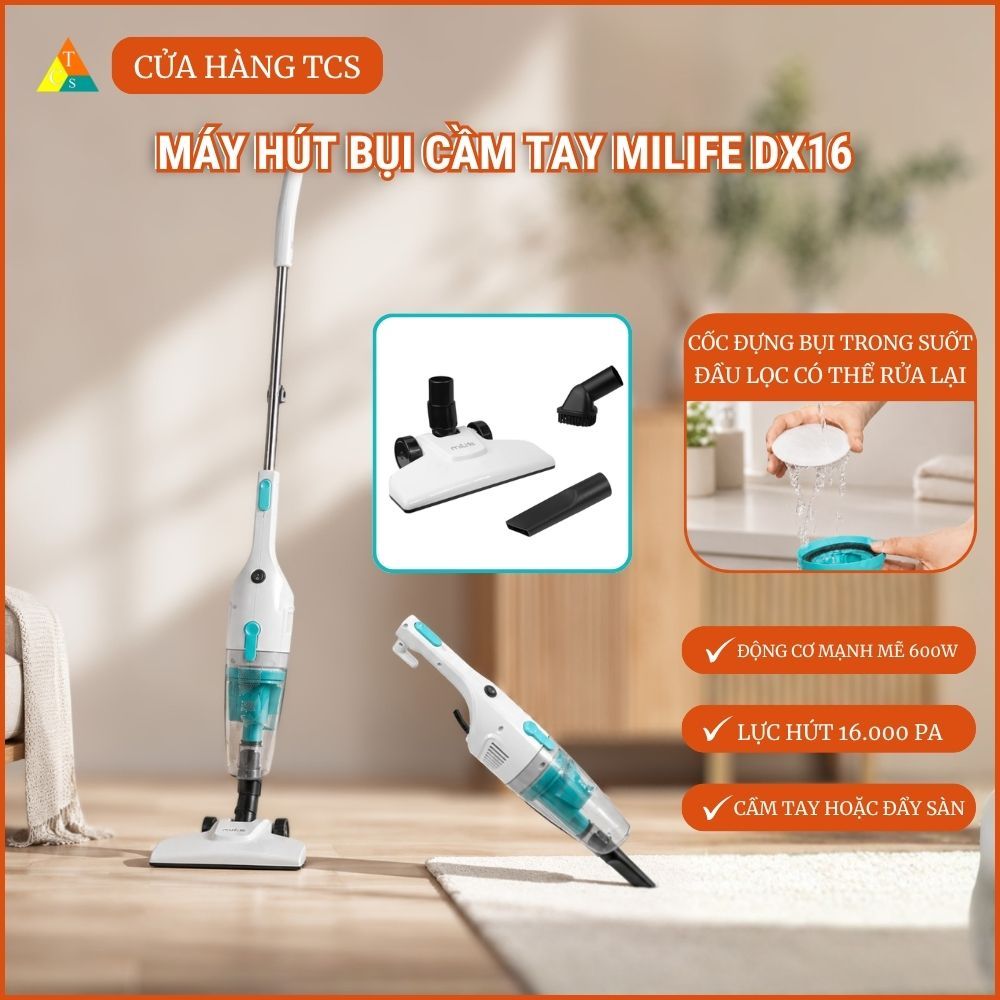 Máy hút bụi cầm tay DX16 miLife 600w lực hút 16000Pa