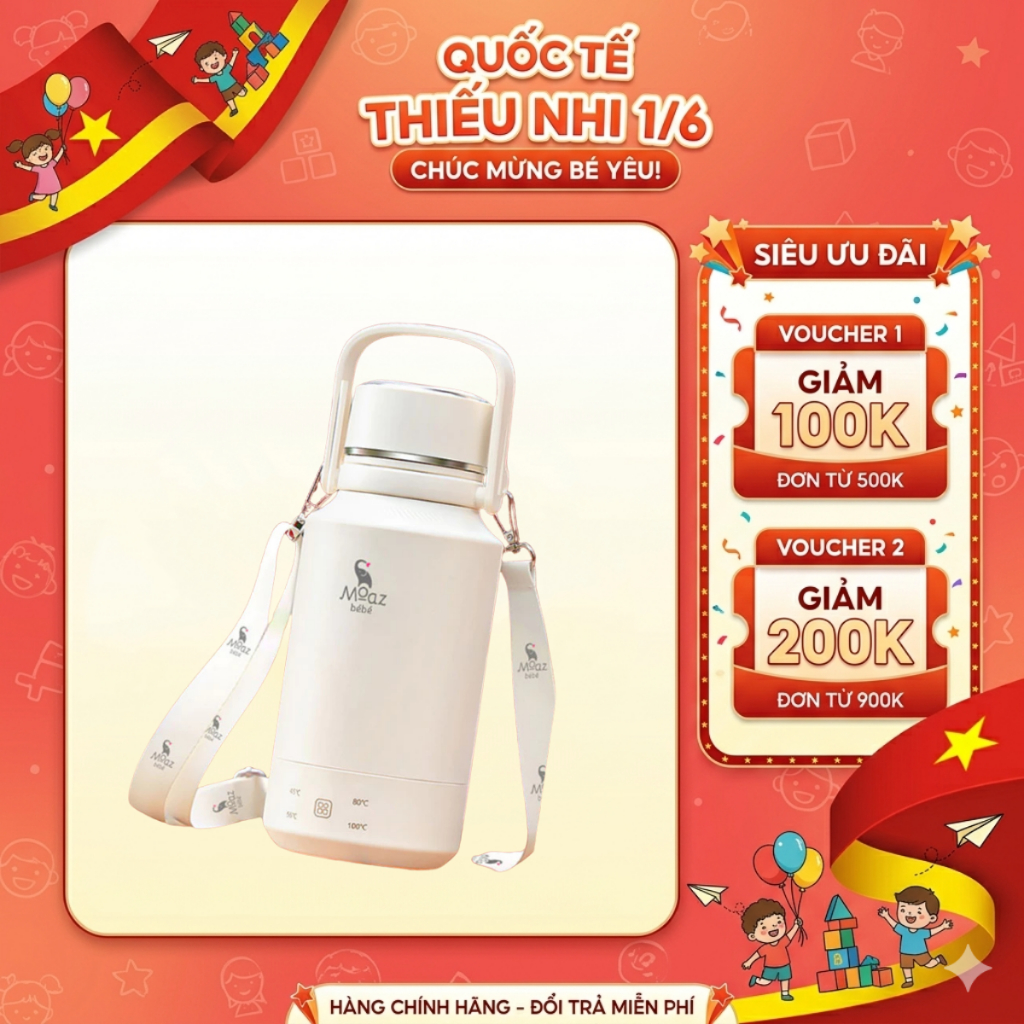 Bình đun nước di động cầm tay Moaz BéBé MB114