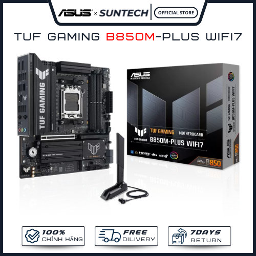 Bo Mạch Chủ Mainboard ASUS TUF Gaming B850M-Plus WiFi7 | AMD Socket AM5, mATX, DDR5 - Hàng Chính Hãn