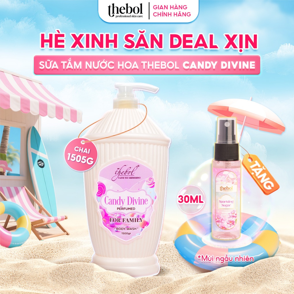 Sữa Tắm Nước Hoa TheBol Hương Nước Hoa Cao Cấp 1500gr ( Hương thơm mới )