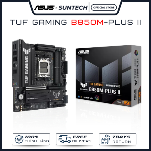 Bo Mạch Chủ Mainboard ASUS TUF Gaming B850M-Plus II | AMD Socket AM5, mATX, DDR5, Bản Nâng Cấp - Hàn