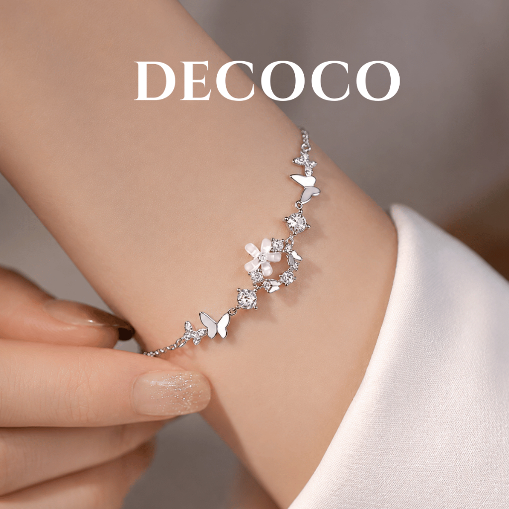 Vòng tay, lắc tay nữ FELIX đính đá bông hoa lấp lánh DECOCO ACC ( kèm Túi giấy + Hộp + Thiệp ) | BigBuy360 - bigbuy360.vn