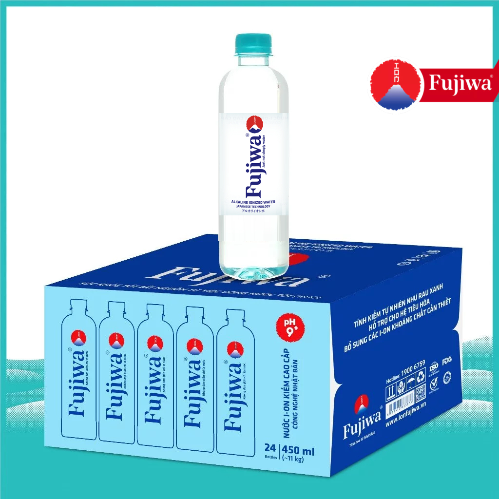 Nước Uống Ion Kiềm Cao Cấp Đóng Chai Fujiwa - Nước uống Detox với Công Nghệ Điện Phân Ion Kiềm