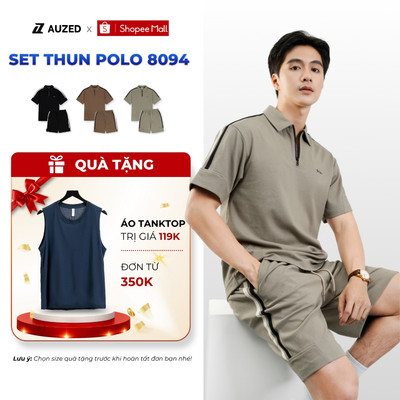 Bộ Quần Áo Nam Thể Thao AUZED Mùa Hè, Set Bộ Nam Polo Form Regular Năng Động Trẻ Trung 8094