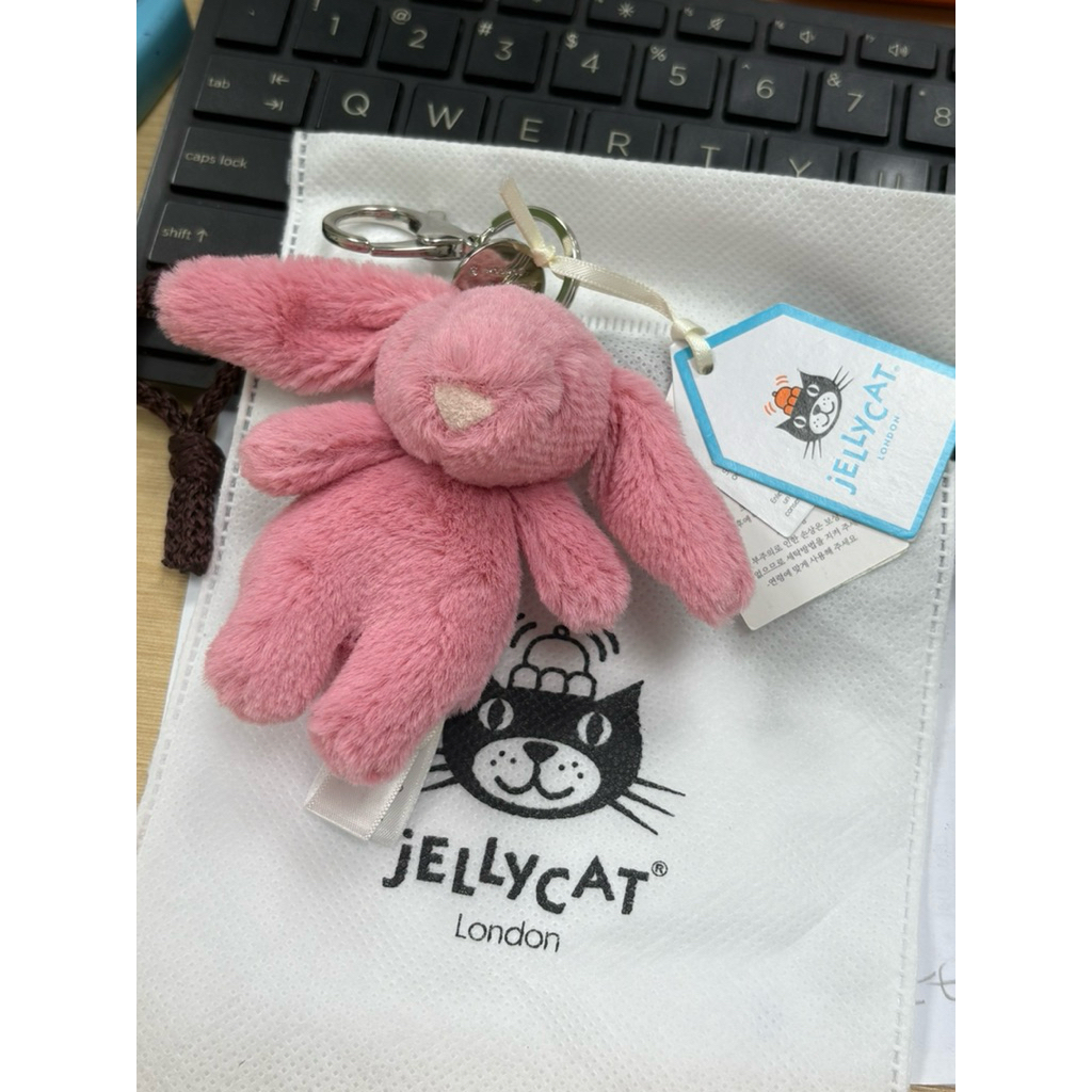 Móc khoá thỏ Pink Jellycat Newtag
