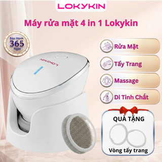 Chuột Rửa Mặt Lokykin 4 Trong 1 - Tẩy Trang, Đẩy Tinh Chất, Massage, Nâng Cơ Hiệu Quả An Toàn  - Bảo Hành 1 Năm