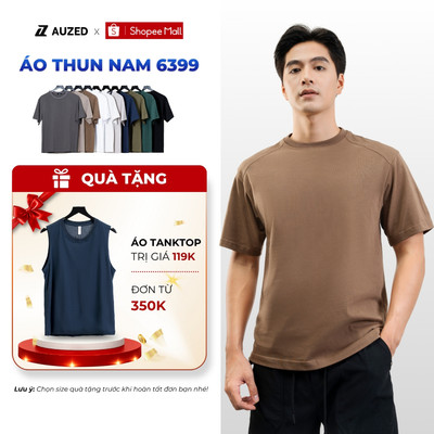 Áo Thun Nam AUZED Form Regular Cổ Tròn, Áo Thun Cotton Basic Trẻ Trung Dễ Phối Đồ 6399