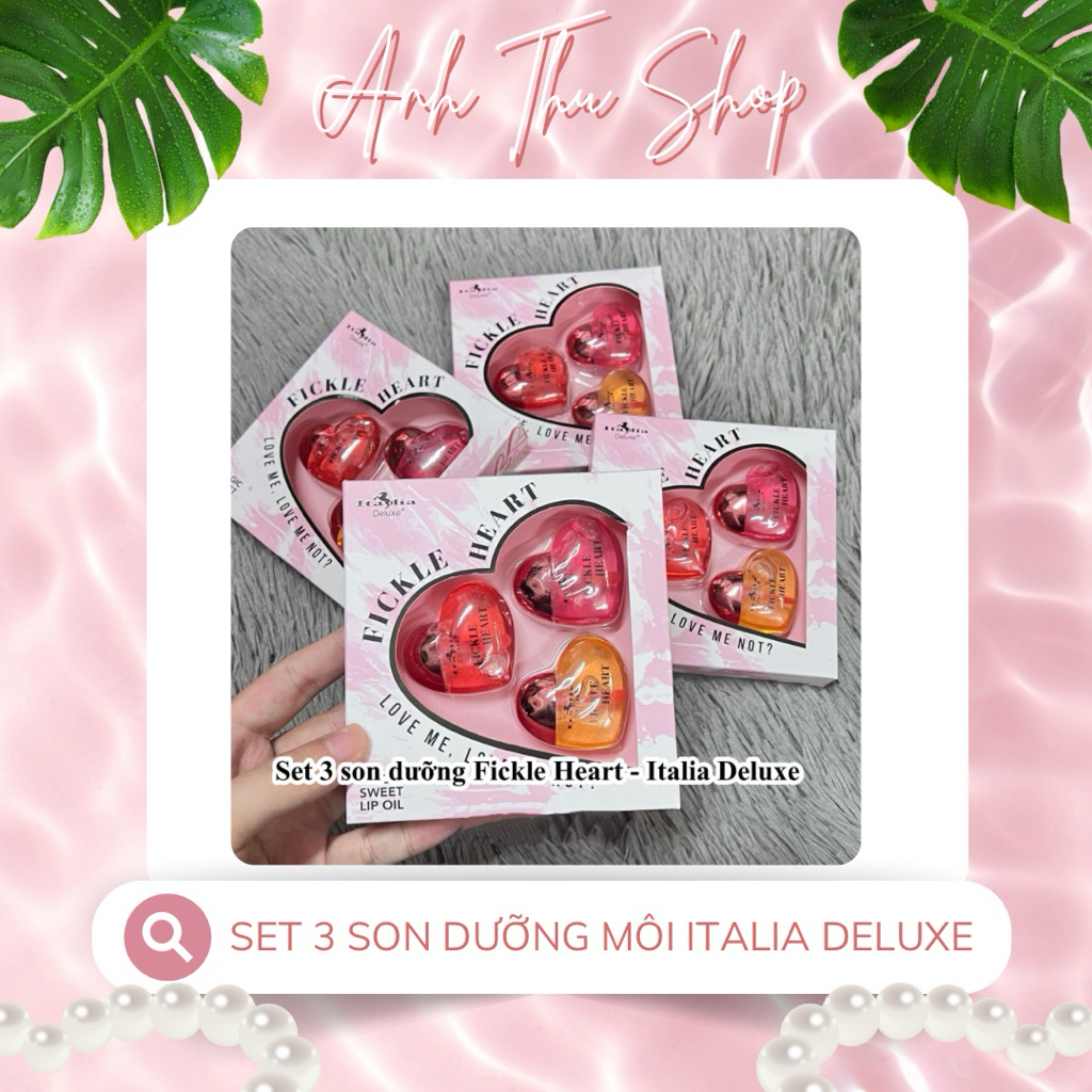 SET 3 SON DƯỠNG MÔI LIP OIL - ITALIA DELUXE
