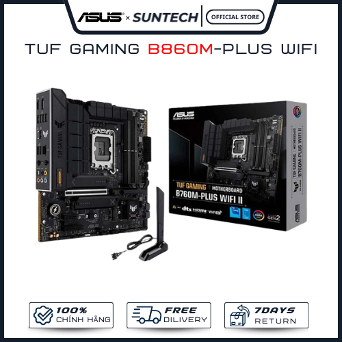 Bo Mạch Chủ Mainboard ASUS TUF Gaming B860M-Plus WiFi | Intel Socket LGA1851, mATX, DDR5 - Hàng Chín