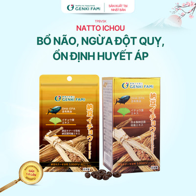 TPBVSK Natto Ichou, Phòng Ngừa Đột Quỵ, Bổ Não, Hỗ Trợ Ngủ Ngon Genki Fami Nhật Bản