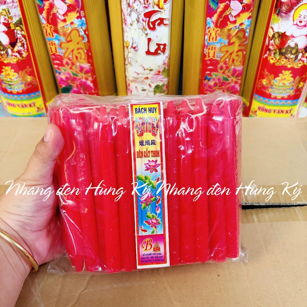 {1kg} Đèn cầy sáp thơm 59 cây 14.5cm