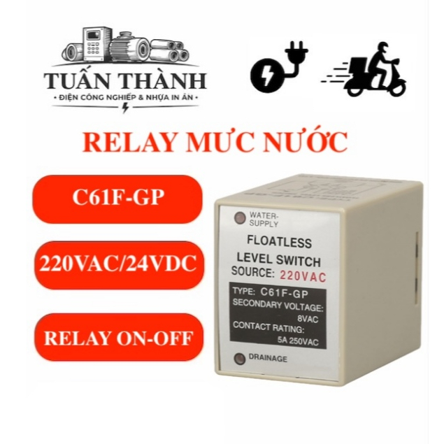 Rơle Mực Nước Phao Nuớc C61F-GP Hiệu CKC Tinner
