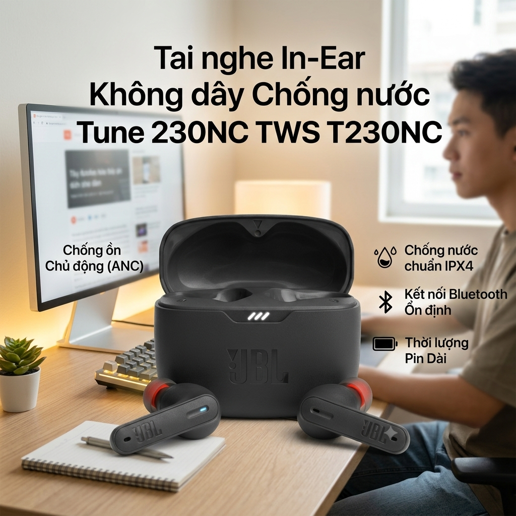 JBL Tune 230NC Tai Nghe In Ear Chống Ồn Nghe Nhạc Hay