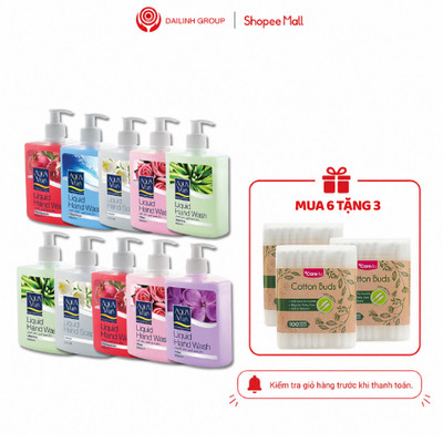 Sỉ thùng Combo 10 chai nước rửa tay Sạch Khuẩn, Không Khô Da AQUAVERA các loại 500ml/1 chai