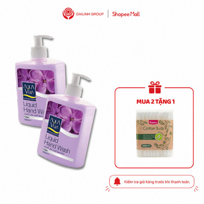 [Mua 2 tặng 1 hộp tăm bông] Nước rửa tay Aquavera 500ml chính hãng Thổ Nhĩ Kỳ dưỡng da thơm dịu