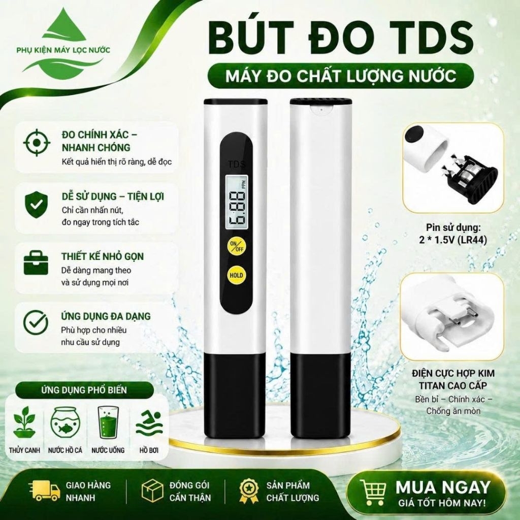Bút thử nước TDS, đo nước sạch