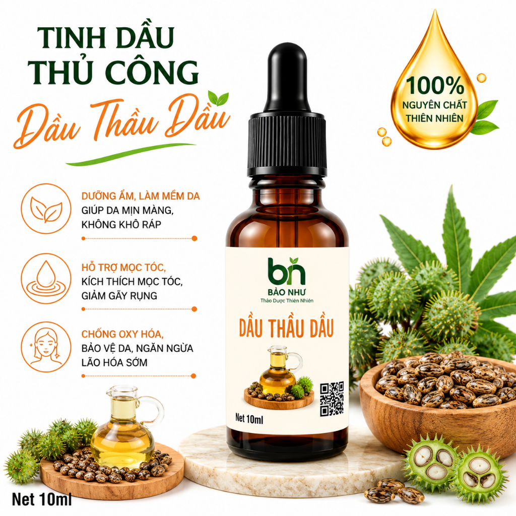 Dầu Thầu Dầu(Castor Oil) 10ml