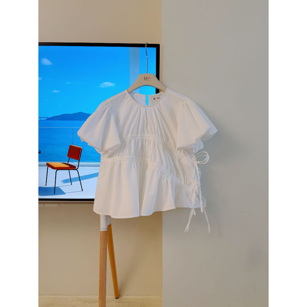 Áo Kiểu Nữ LENCLOTHING Dáng Babydoll Rút Dây A1866-00