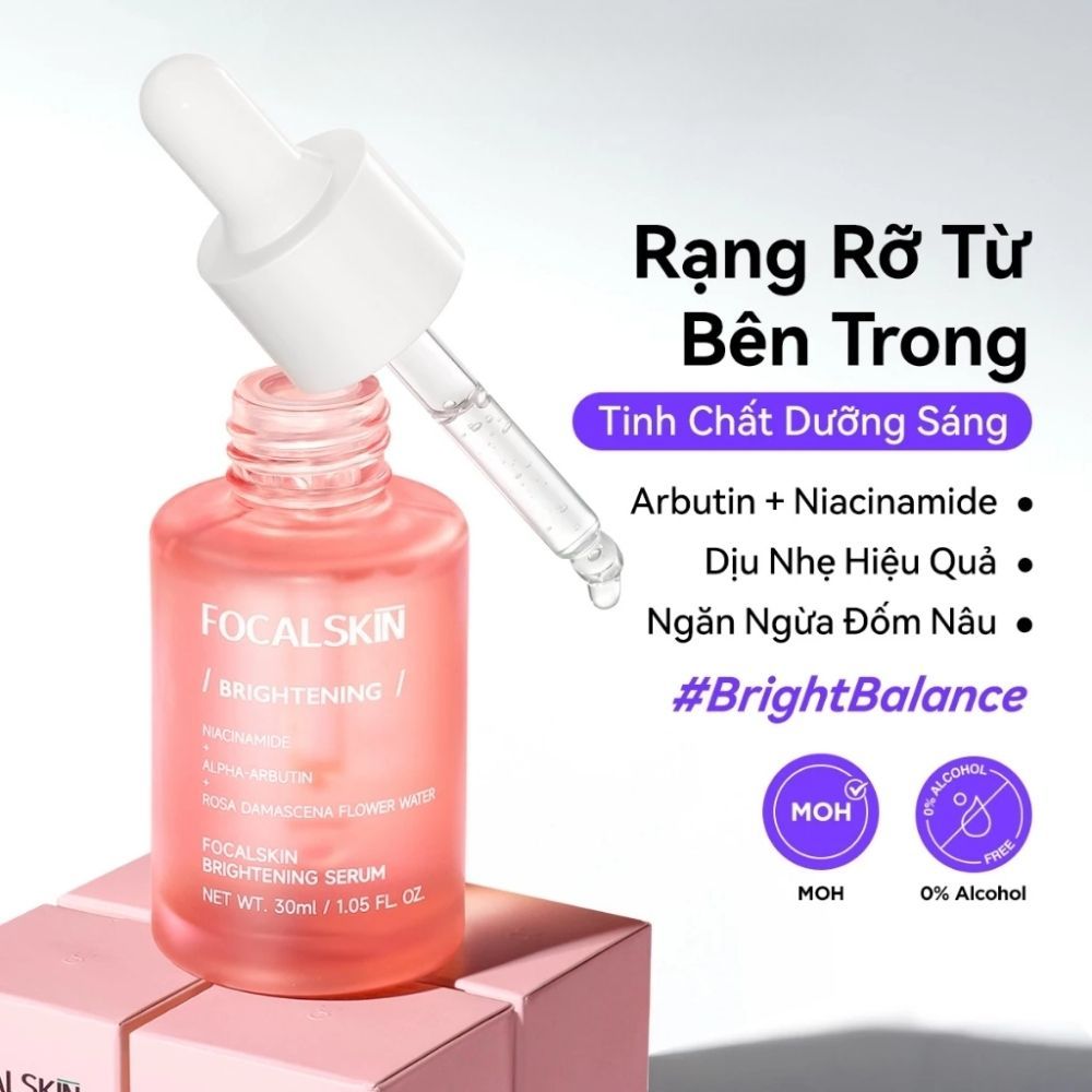 Ảnh 2 của Serum FOCALSKIN BRIGHTENING SERUM giúp cấp độ ẩm, dưỡng trắng da, mờ thâm 30ml.